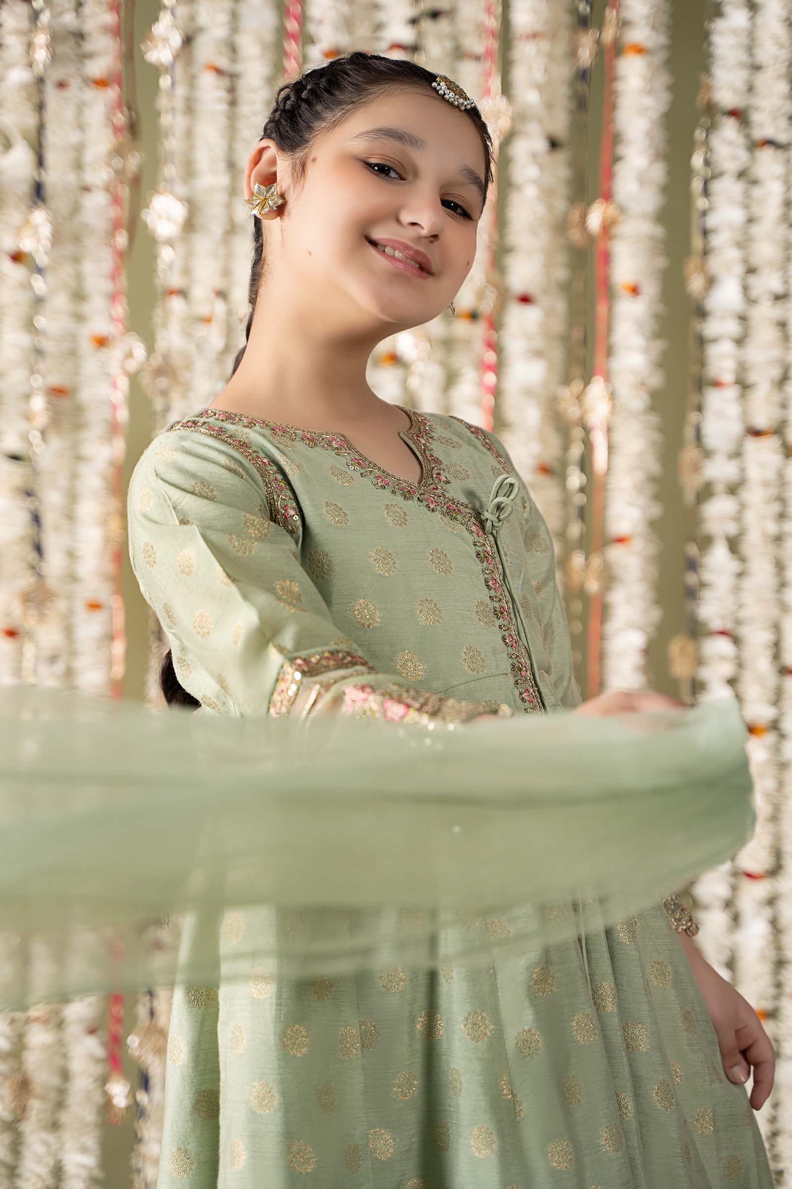 Maria B | 3 Piece Embroidered Cotton Lurex Suit | MKS-EF25-12 - House Of Zarish