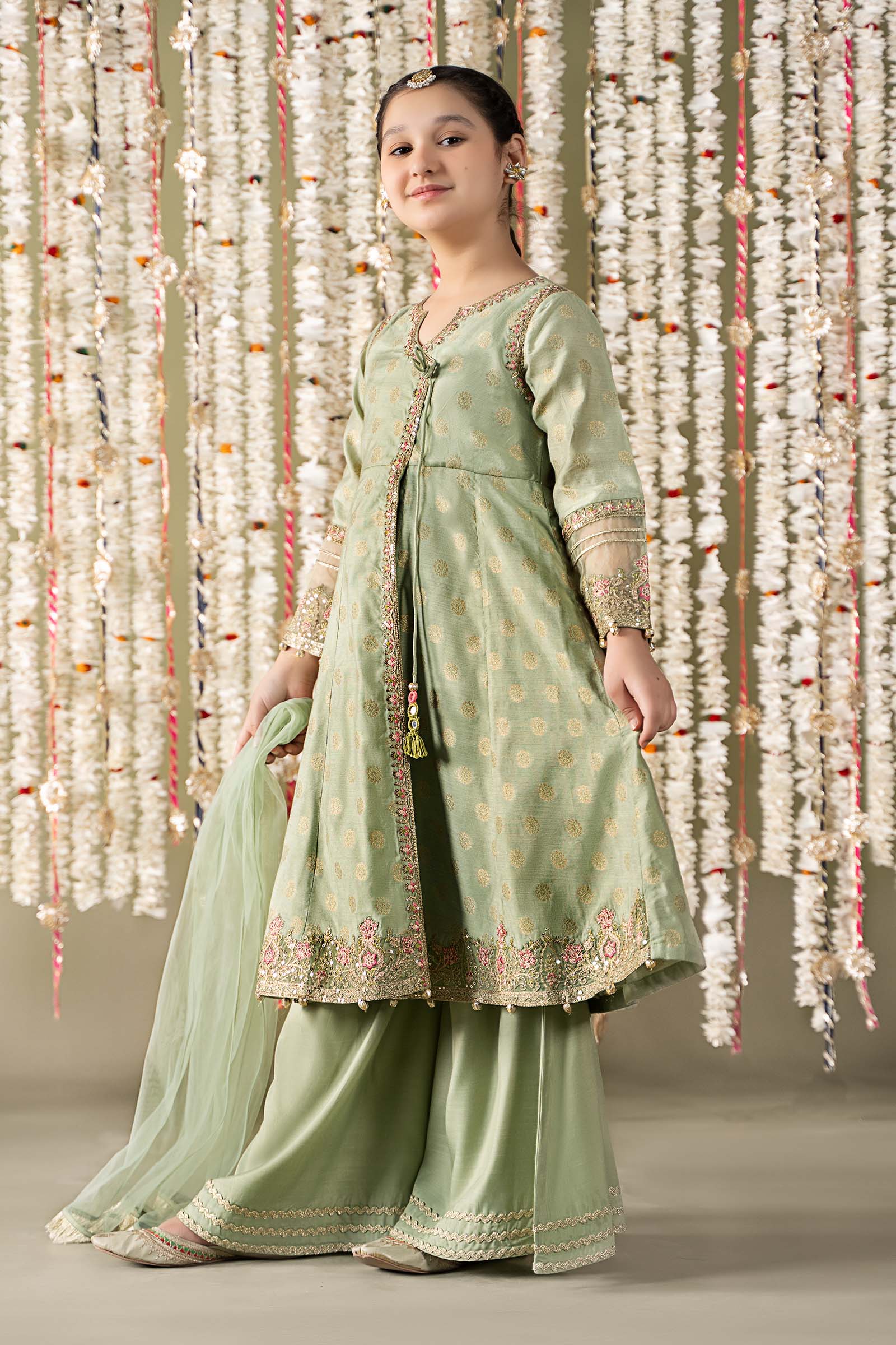 Maria B | 3 Piece Embroidered Cotton Lurex Suit | MKS-EF25-12 - House Of Zarish