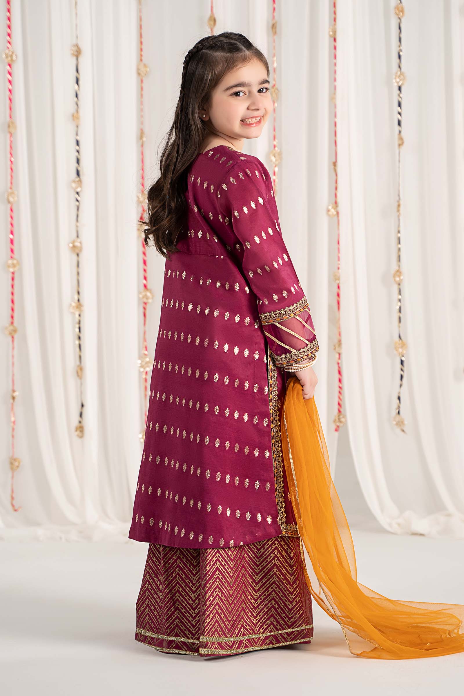 Maria B | 3 Piece Embroidered Raw Silk Suit | MKS-EF25-30 - Libasekhas