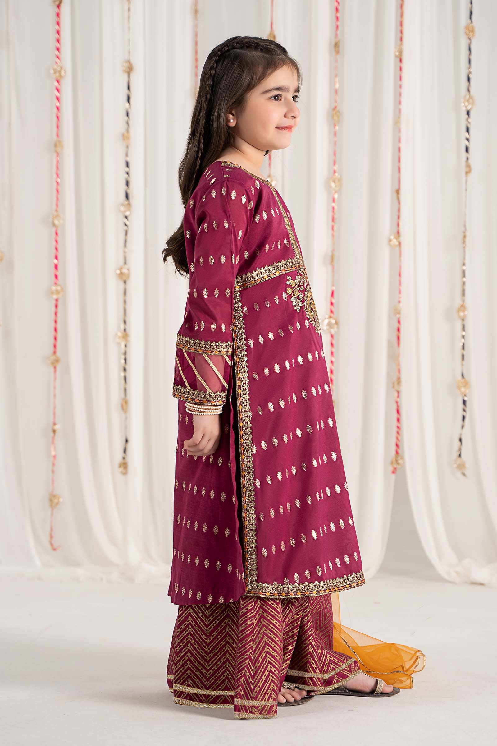 Maria B | 3 Piece Embroidered Raw Silk Suit | MKS-EF25-30 - Libasekhas