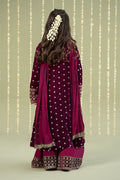 Maria B | 3 Piece Embroidered Velvet Suit | MKS-W24-38 - Libasekhas