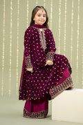 Maria B | 3 Piece Embroidered Velvet Suit | MKS-W24-38 - Libasekhas