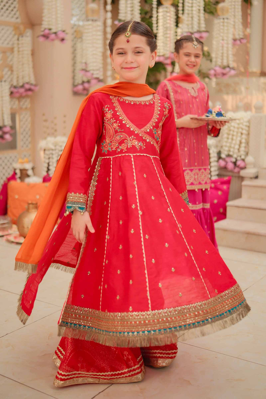 Maria B | 3 Piece Embroidered Raw Silk Suit | MKS-W24-02 - House Of Zarish
