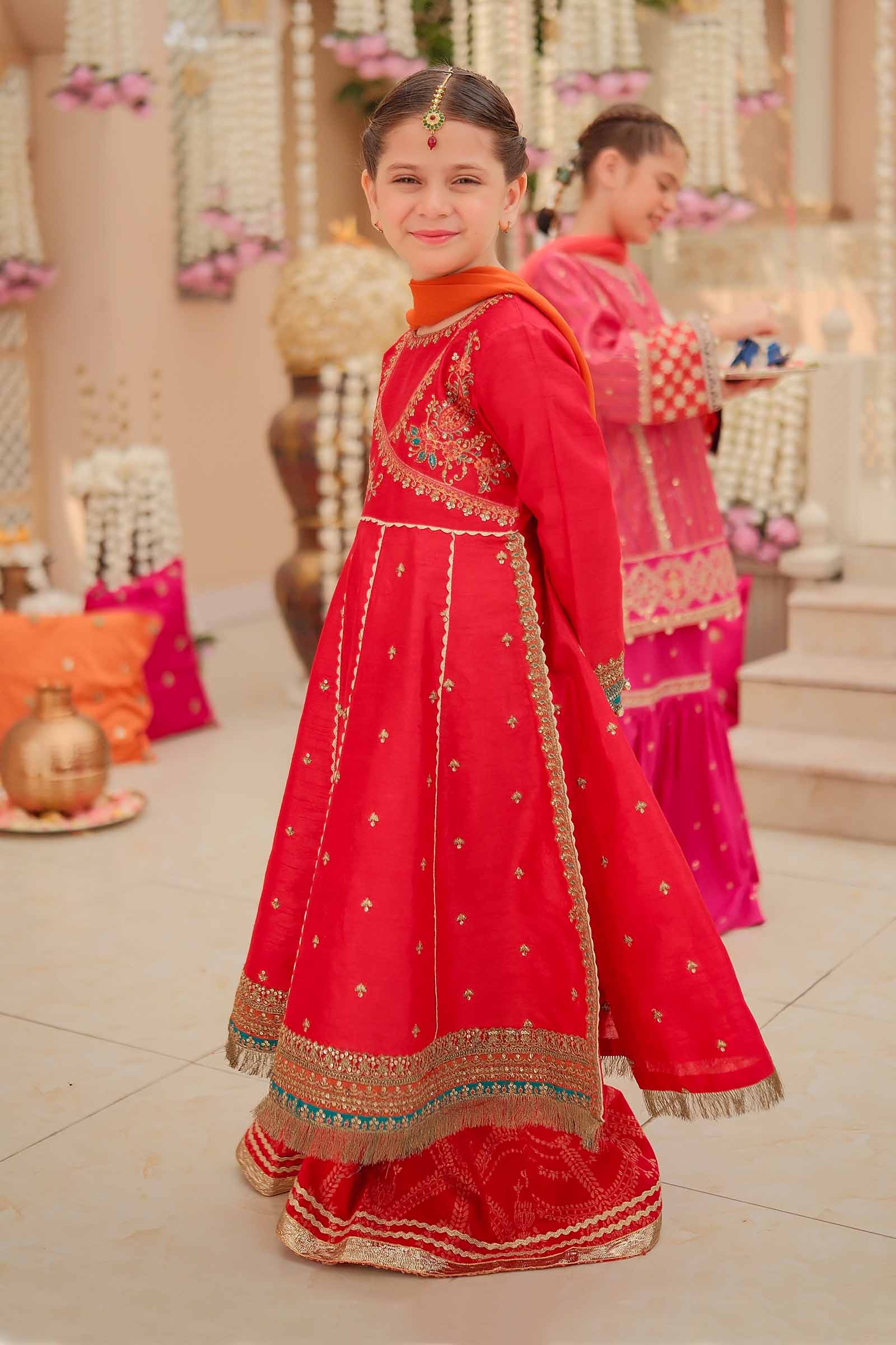 Maria B | 3 Piece Embroidered Raw Silk Suit | MKS-W24-02 - House Of Zarish