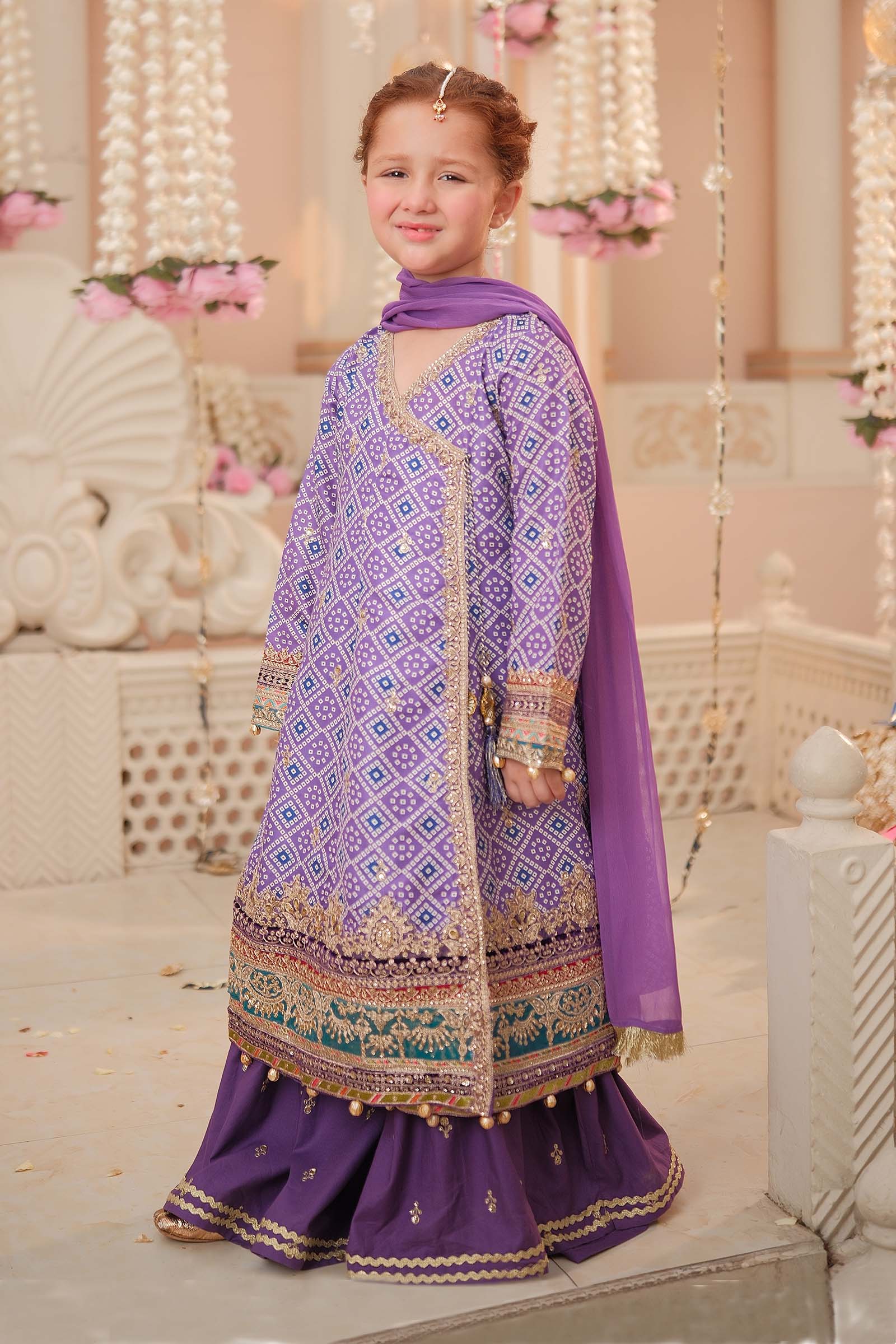 Maria B | 3 Piece Embroidered Raw Silk Suit | MKS-W24-20 - Libasekhas