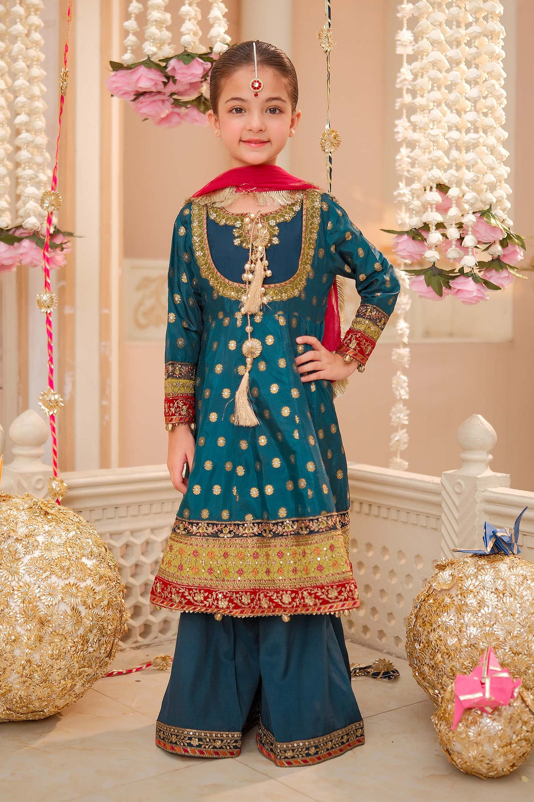 Maria B | 3 Piece Embroidered Jamawar Suit | MKS-W24-22 - Libasekhas