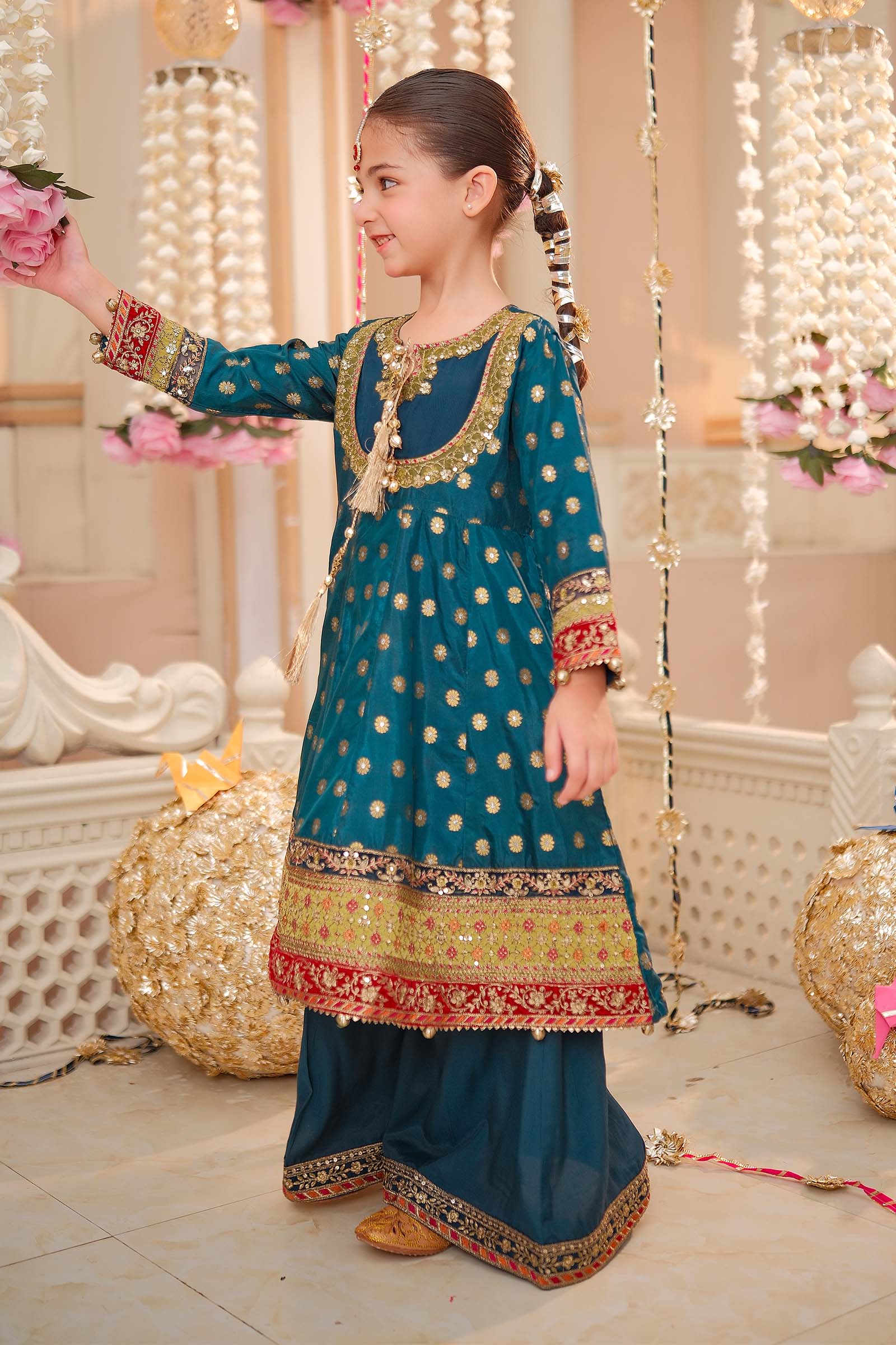 Maria B | 3 Piece Embroidered Jamawar Suit | MKS-W24-22 - Libasekhas