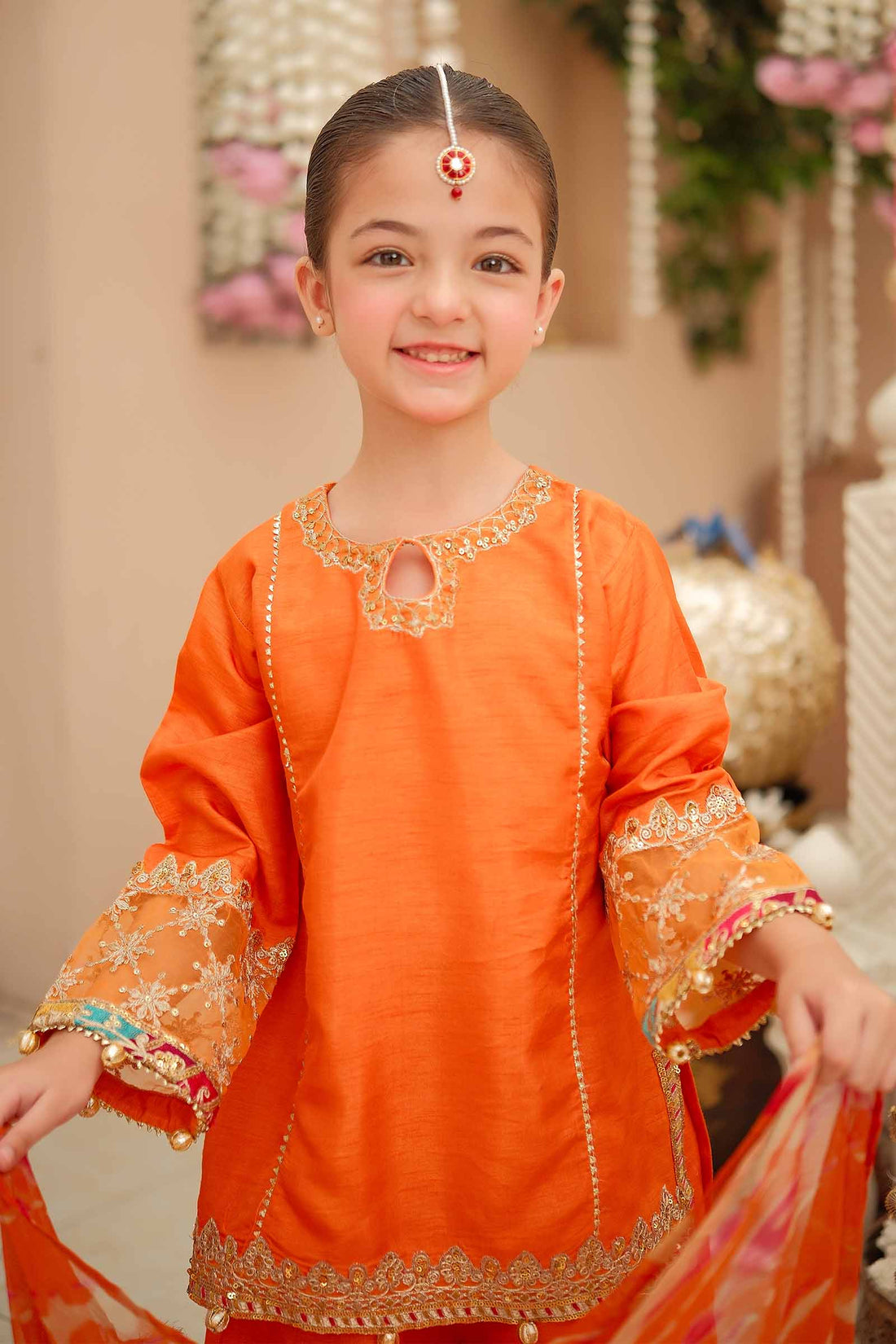 Maria B | 3 Piece Embroidered Raw Silk Suit | MKS-W24-31 - House Of Zarish