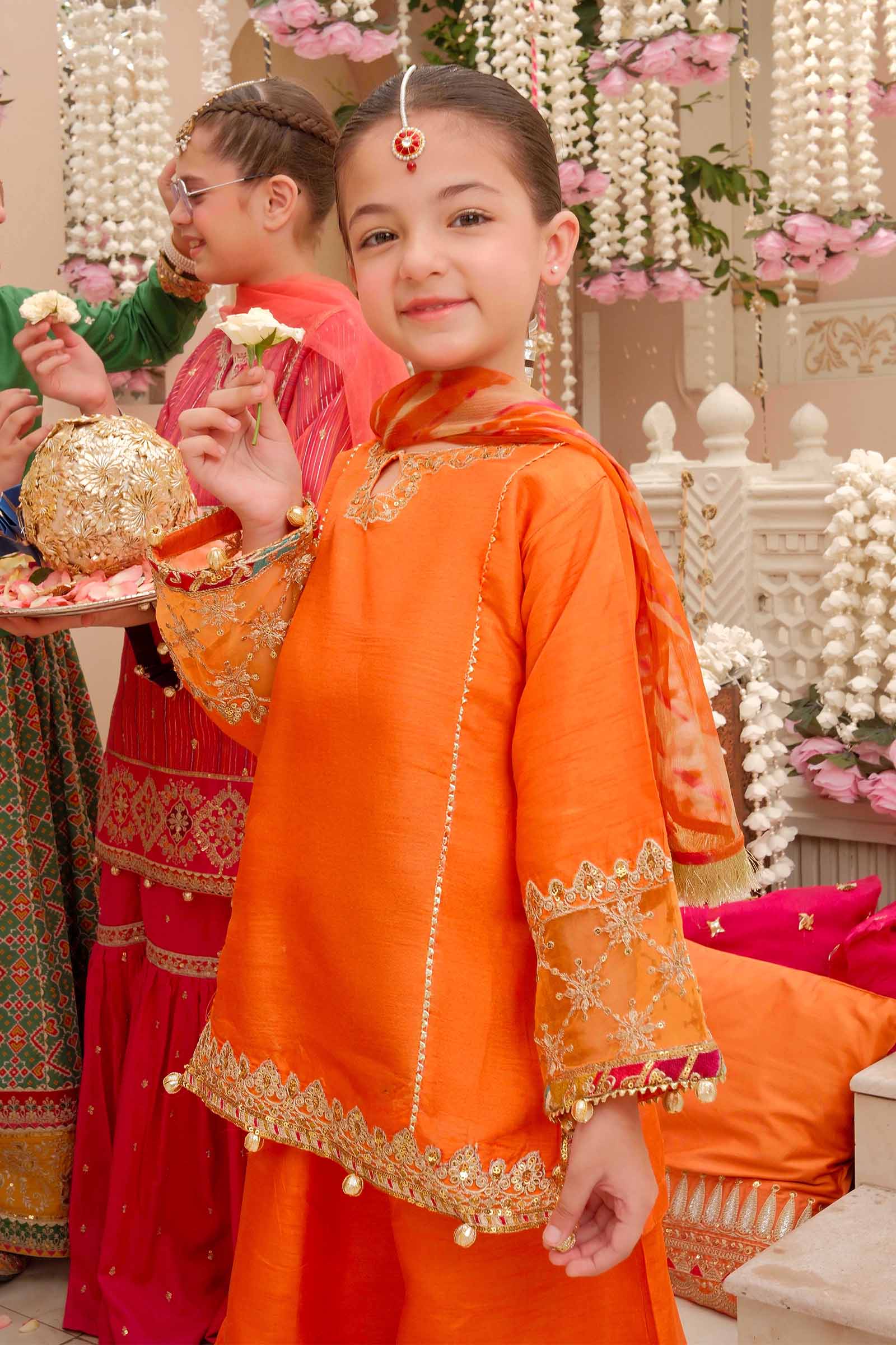 Maria B | 3 Piece Embroidered Raw Silk Suit | MKS-W24-31 - House Of Zarish