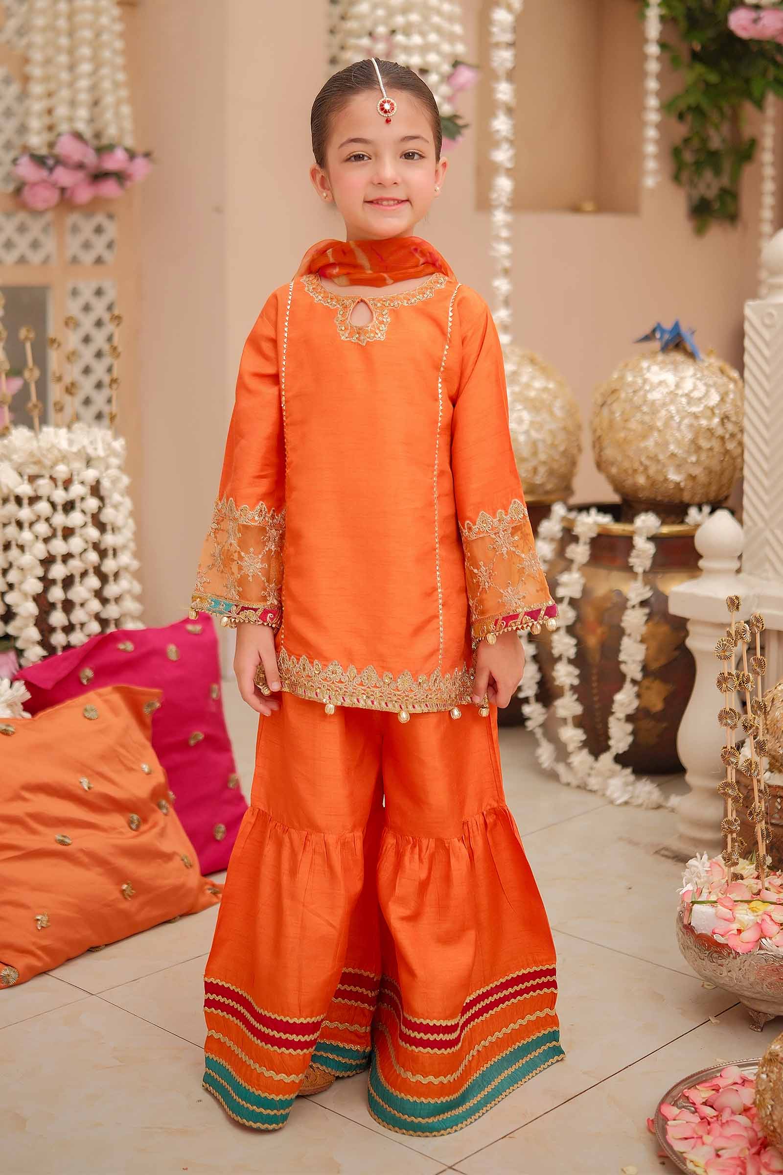 Maria B | 3 Piece Embroidered Raw Silk Suit | MKS-W24-31 - House Of Zarish