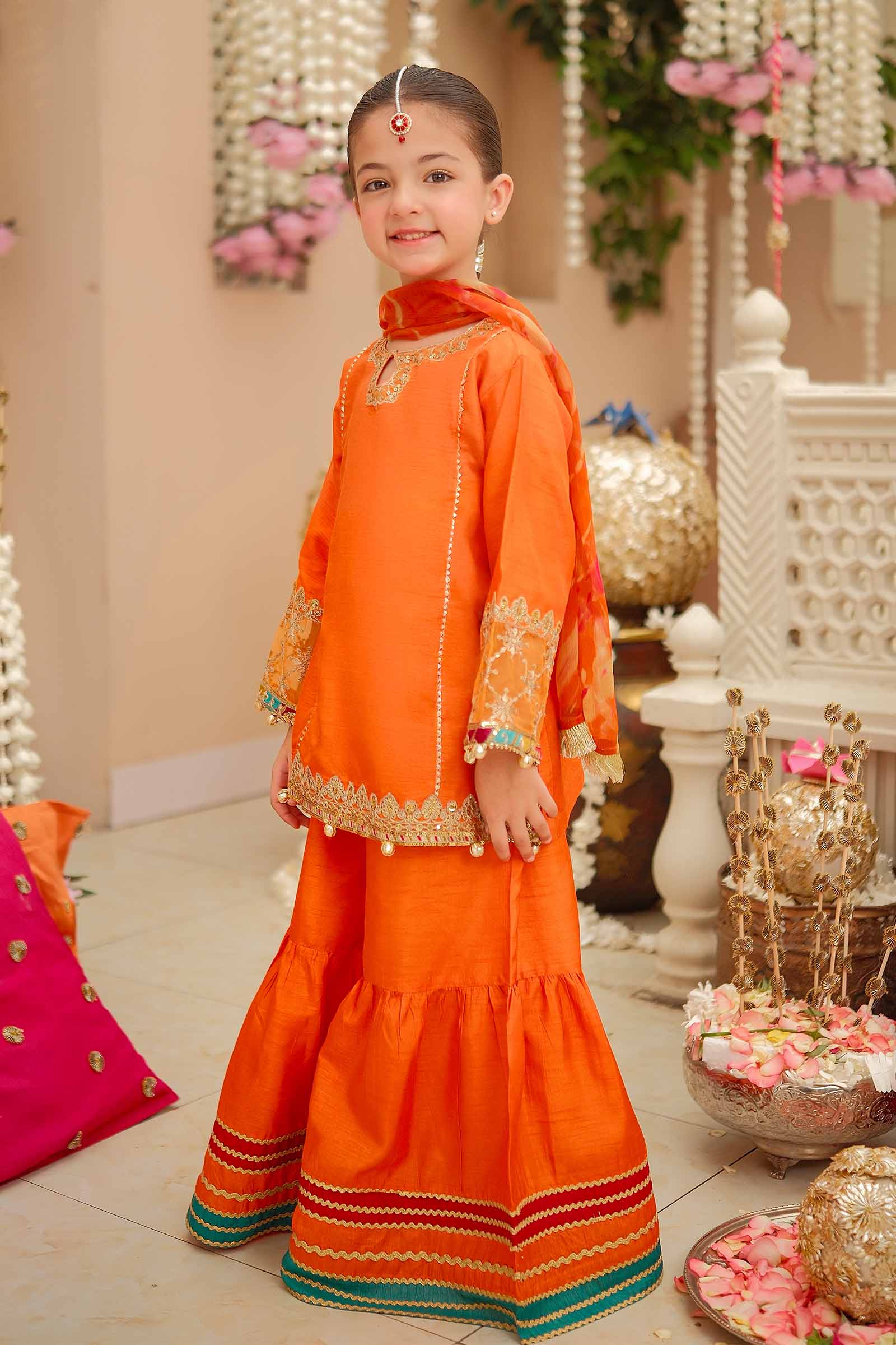 Maria B | 3 Piece Embroidered Raw Silk Suit | MKS-W24-31 - House Of Zarish