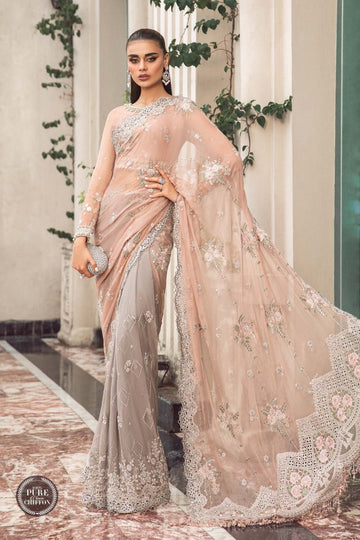 NEW MARIA B - MPC-23-105 Peach And Grey - Riwayat-e-khas