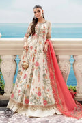Maria B | Luxury Chiffon Collection | Cloud White Floral