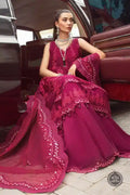Maria B | Luxury Chiffon Collection | Magenta Pink - House Of Anaya