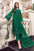 Maria B | Luxury Chiffon Collection | Emerald Green - House Of Anaya