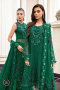 Maria B | Luxury Chiffon Collection | Emerald Green - House Of Anaya