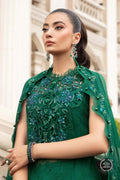 Maria B | Luxury Chiffon Collection | Emerald Green - House Of Anaya