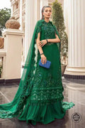 Maria B | Luxury Chiffon Collection | Emerald Green - House Of Anaya