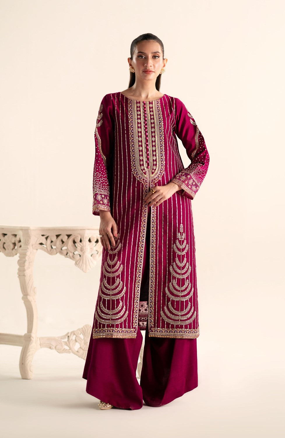 Maryum N Maria | Lagom Ready to Wear | VIOLET - MS-24214 - House Of Anaya