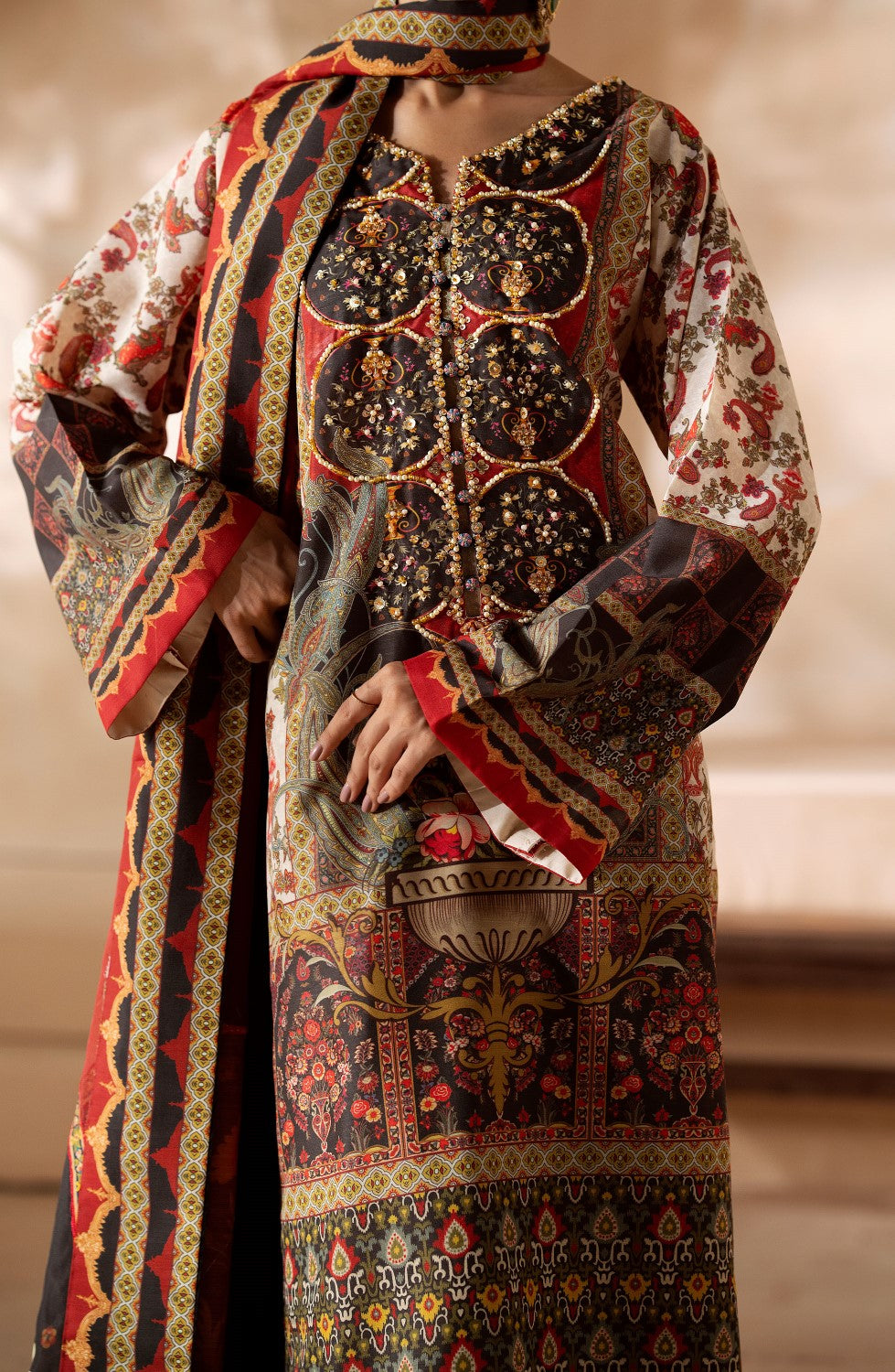 Maryum N Maria | Zeil Winter | SAMAIRA - MS40104 - House Of Anaya