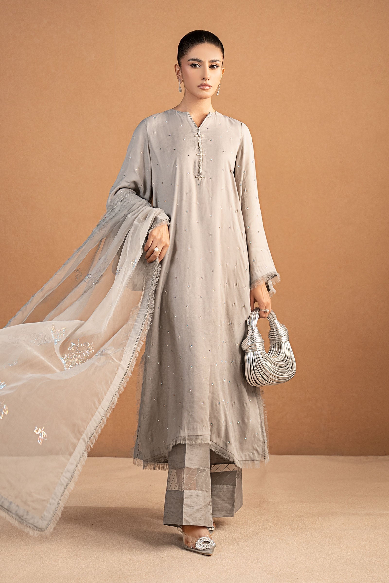Maria B | Pre Fall 25 | MBS-W25-13-Light Grey