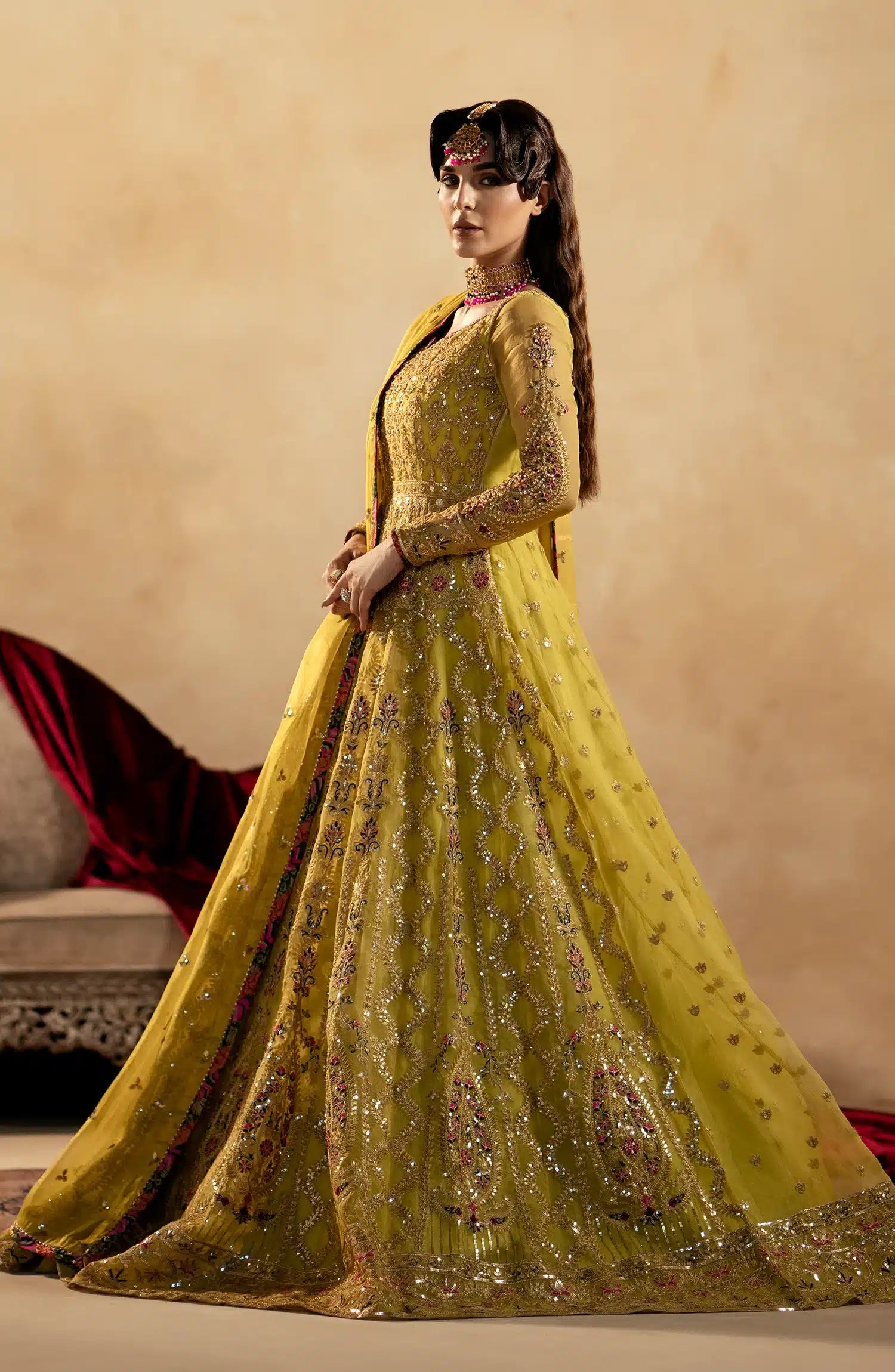 Maryum N Maria | Zamani Beghum Formals 23 | Peridot-(MW23-511) - House Of Anaya