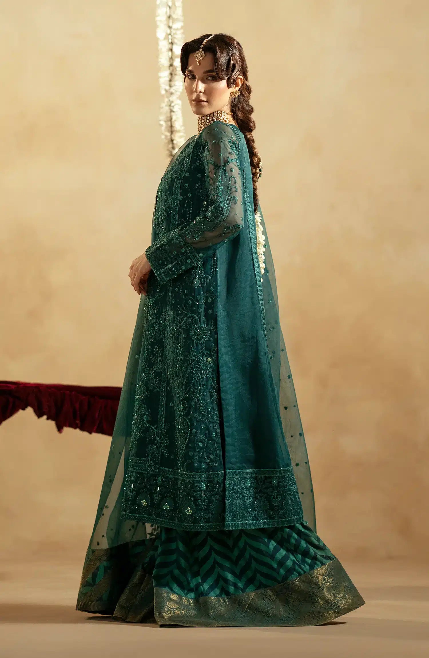 Maryum N Maria | Zamani Beghum Formals 23 | Emerald-(MW23-516) - House Of Anaya