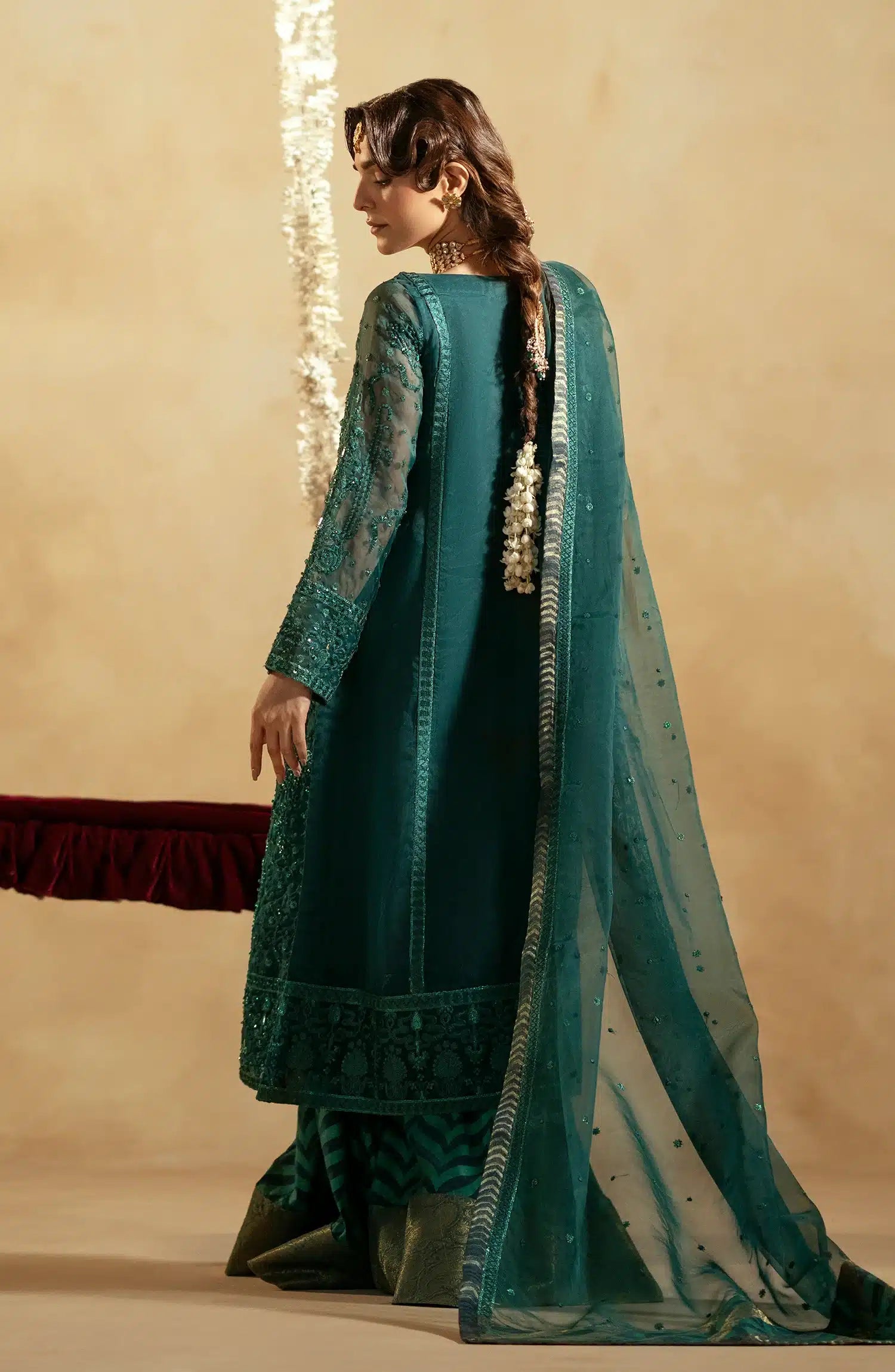 Maryum N Maria | Zamani Beghum Formals 23 | Emerald-(MW23-516) - House Of Anaya