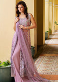 Mushq Stardust Embroidered Net Unstitched 3Pc Suit MN23-02 Enchant - Riwayat-e-khas