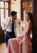 Mushq Stardust Embroidered Net Unstitched 3Pc Suit MN23-04 Luster - Riwayat-e-khas