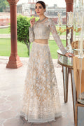 Motifz-2782-OFF-WHITE EMBROIDERED SILK NET FABRIC - Riwayat-e-khas