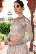 Motifz-2782-OFF-WHITE EMBROIDERED SILK NET FABRIC - Riwayat-e-khas
