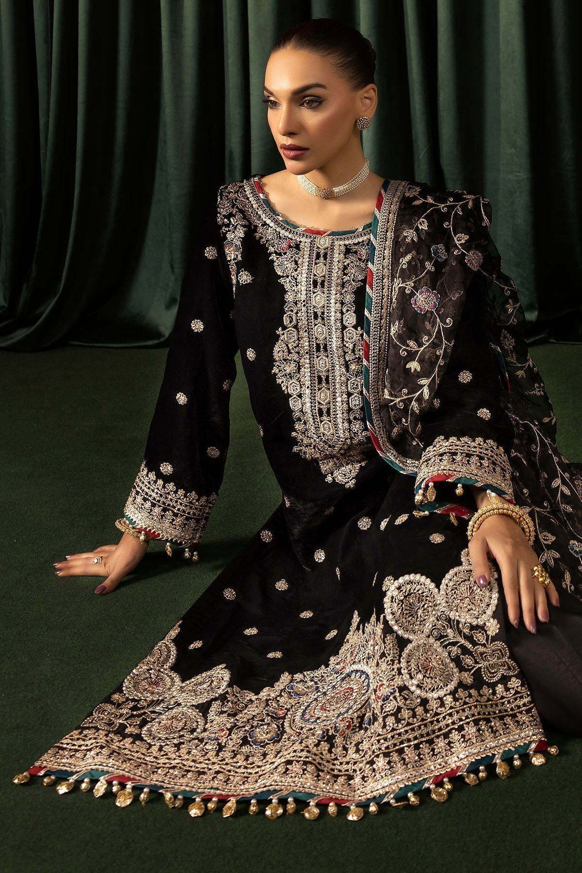 Motifz | Velvet Formals | 5098-FARZEEN - House Of Anaya