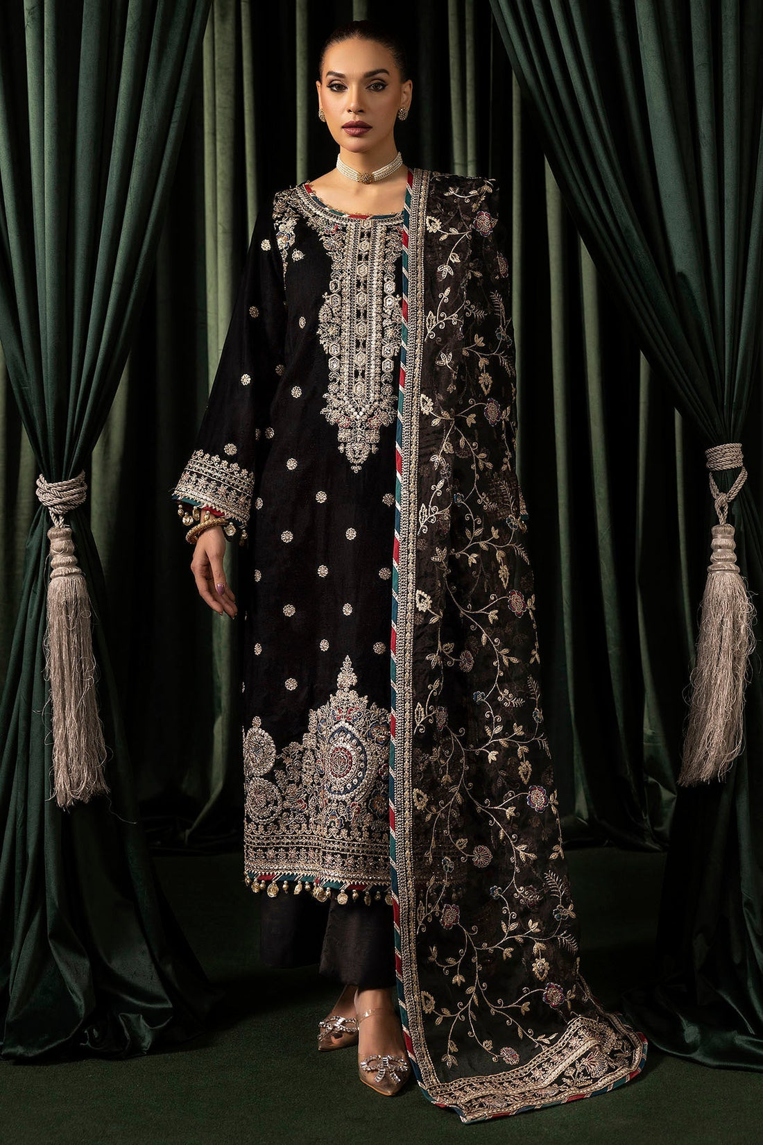 Motifz | Velvet Formals | 5098-FARZEEN - House Of Anaya