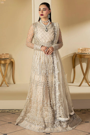 Motifz | EMBROIDERED SILK NET | 5131-DOVE