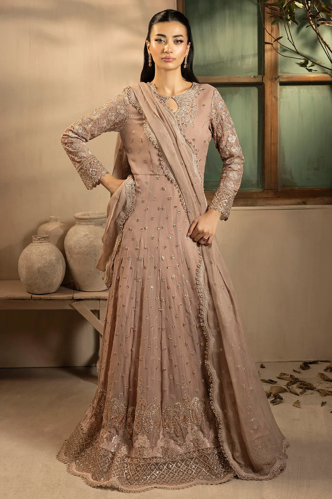 Motifz | EMBROIDERED CRINKLE CHIFFON | 5575-LILLIA