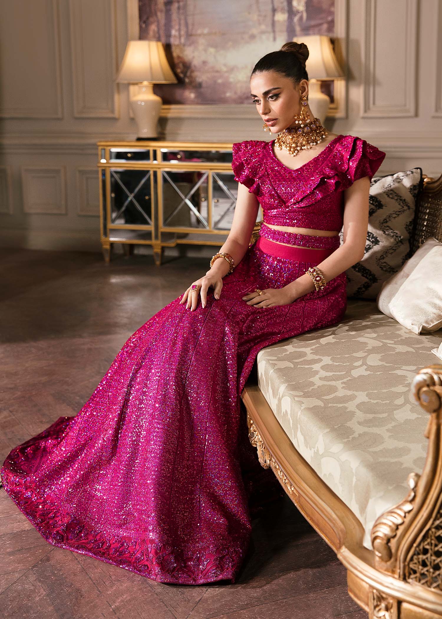 Waqas Shah | Malika - E - Elizabeth | FUCHSIA - House of Zarish
