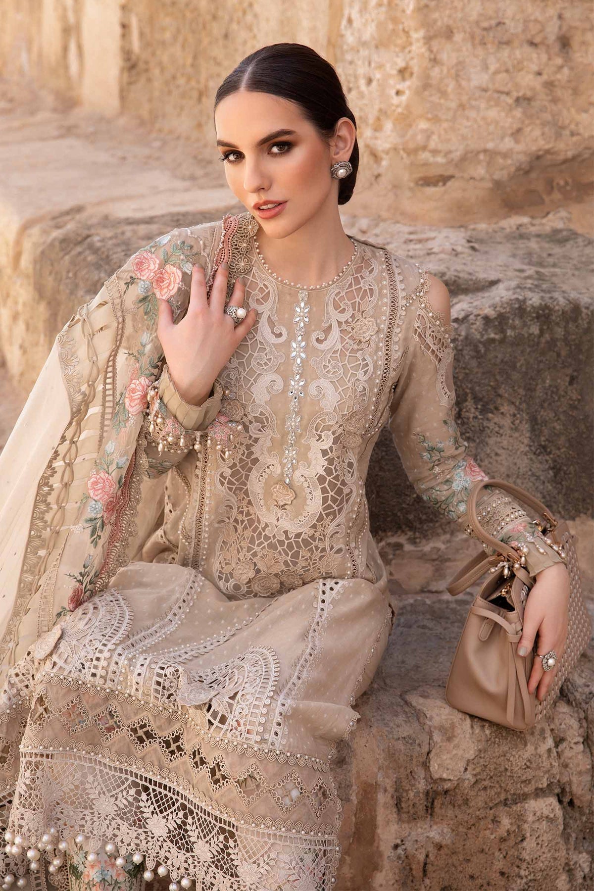 Maria B | Voyage a' Luxe Lawn | D-2410-A - House Of Anaya