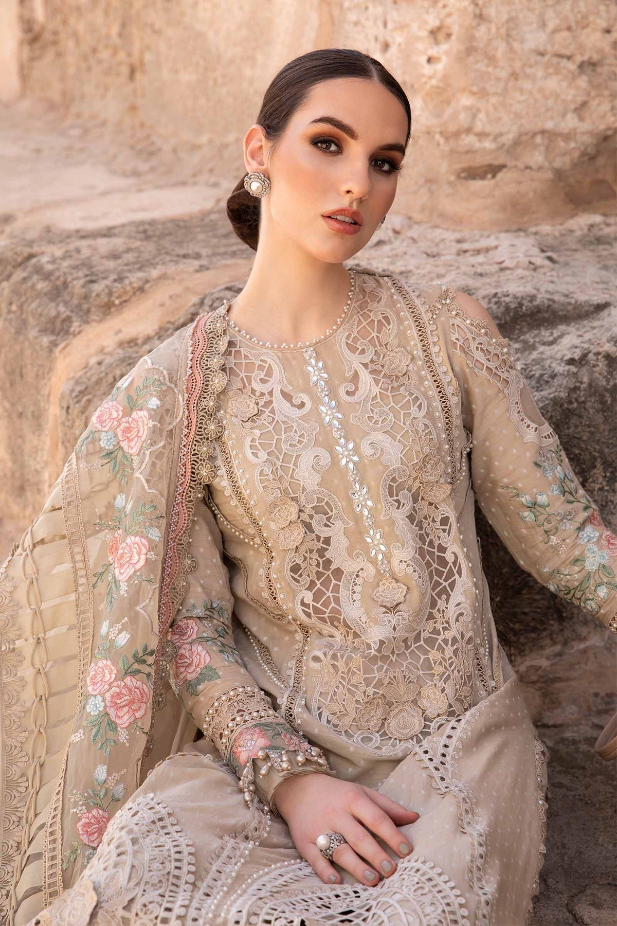 Maria B | Voyage a' Luxe Lawn | D-2410-A - House Of Anaya