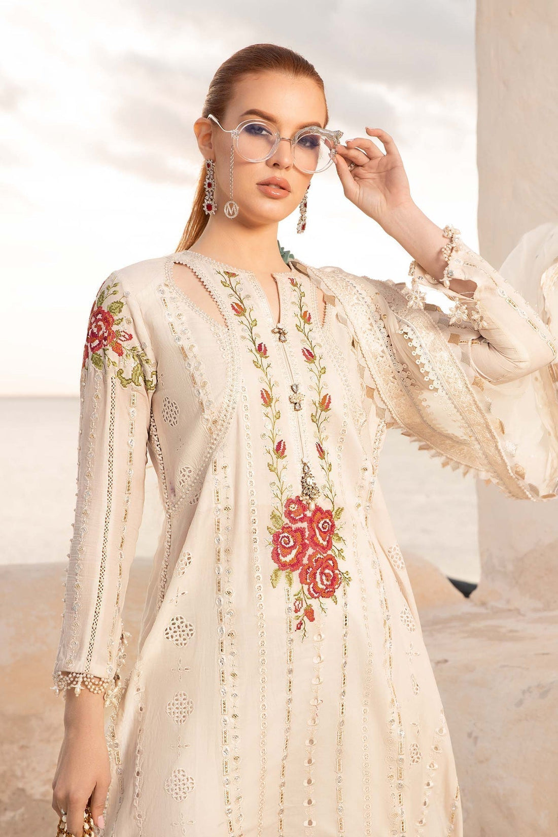 Maria B | Voyage a' Luxe Lawn | D-2412-A - House Of Anaya