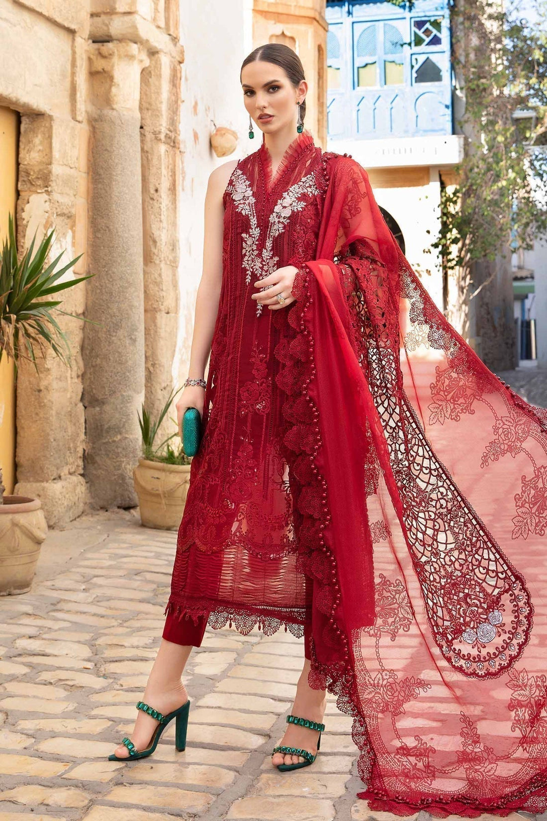 Maria B | Voyage a' Luxe Lawn | D-2401-B - House Of Anaya