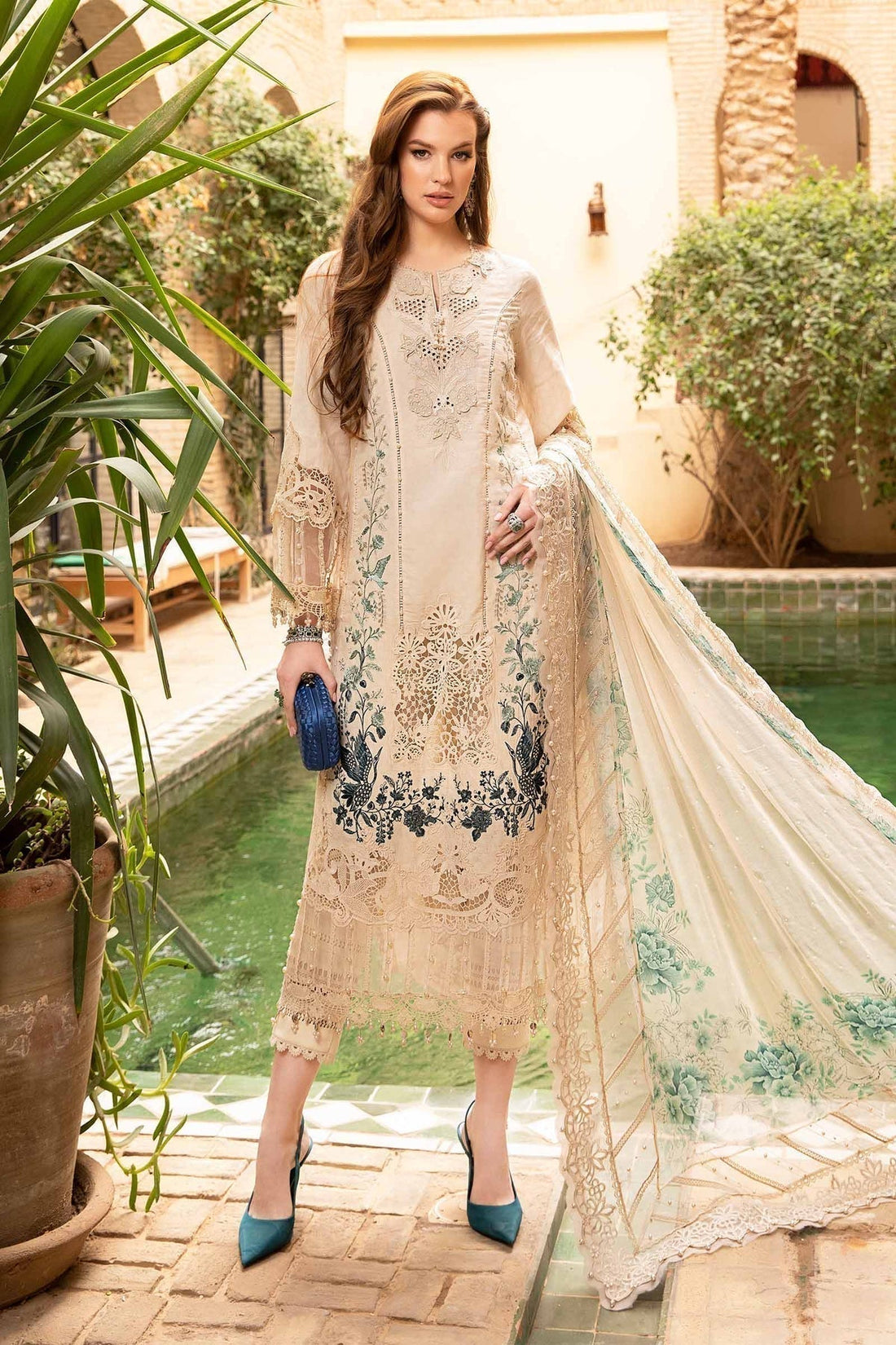 Maria B | Voyage a' Luxe Lawn | D-2414-B - House Of Anaya
