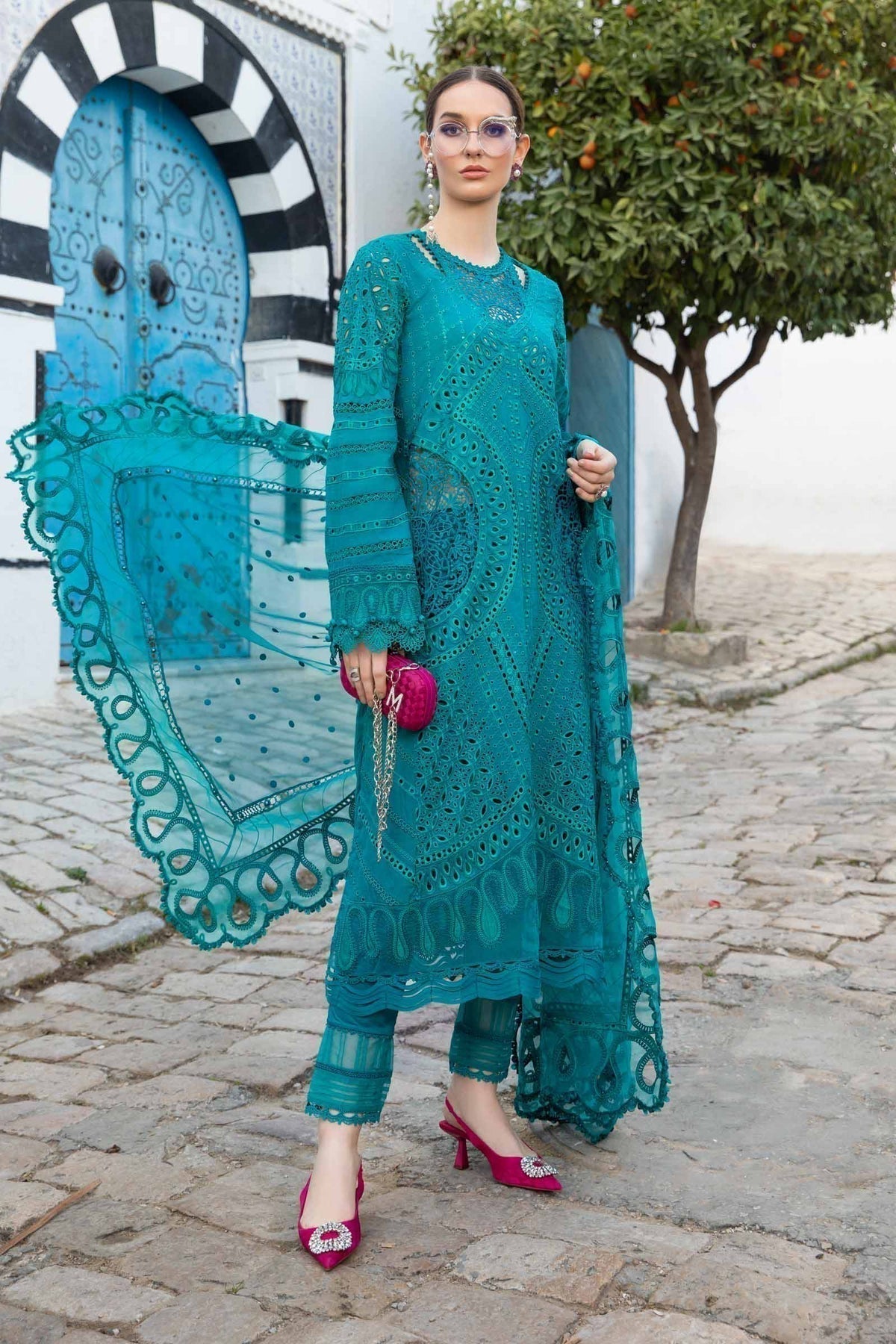 Maria B | Voyage a' Luxe Lawn | D-2402-A - House Of Anaya