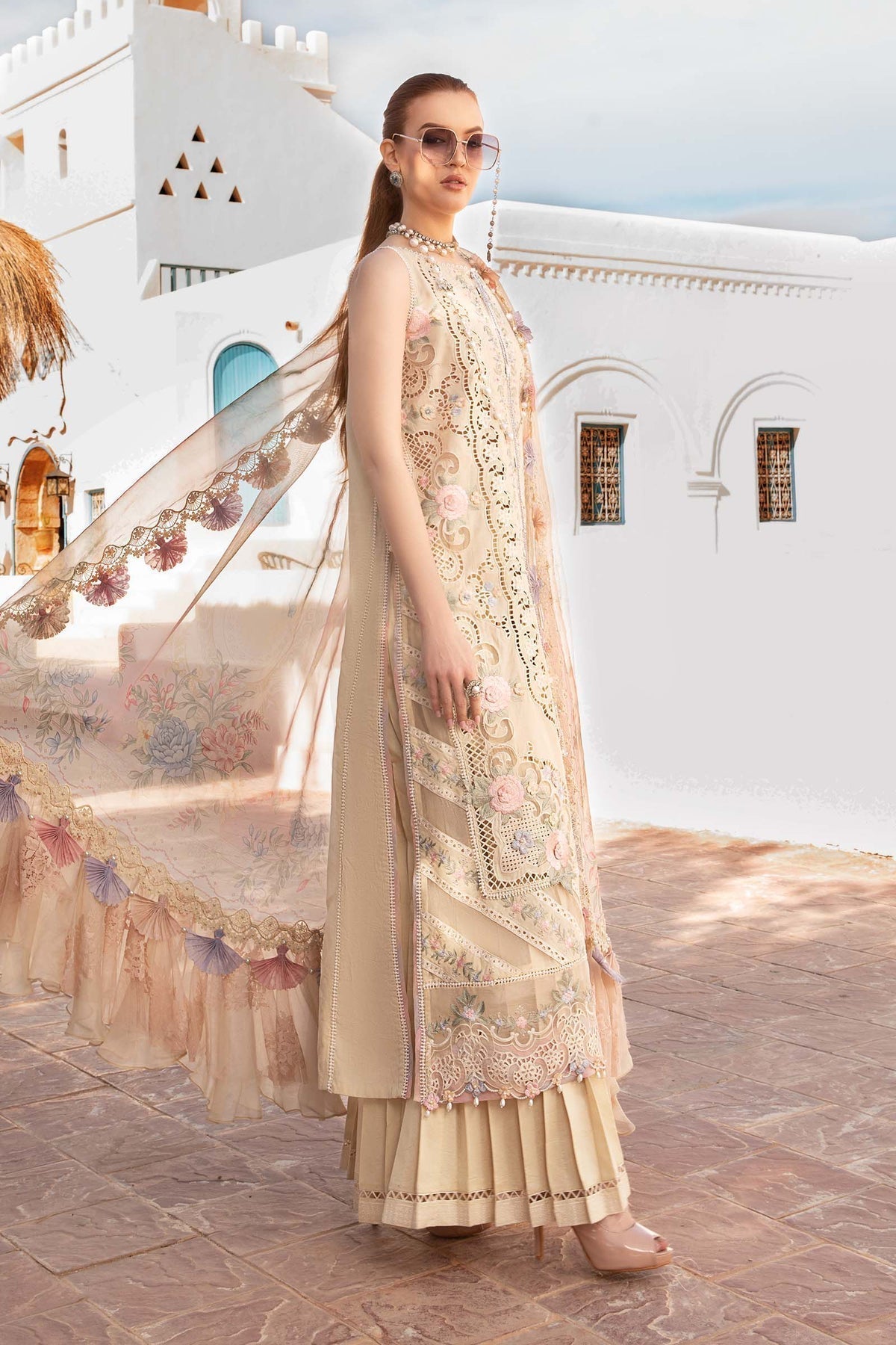 Maria B | Voyage a' Luxe Lawn | D-2406-B - House Of Anaya