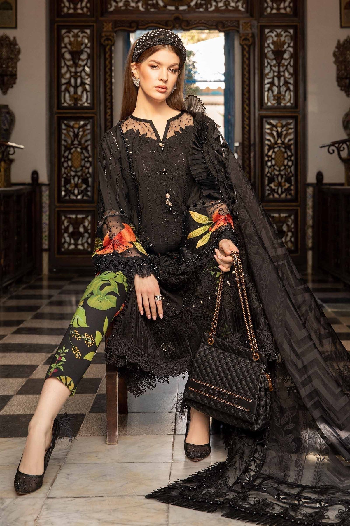 Maria B | Voyage a' Luxe Lawn | D-2408-B - House Of Anaya