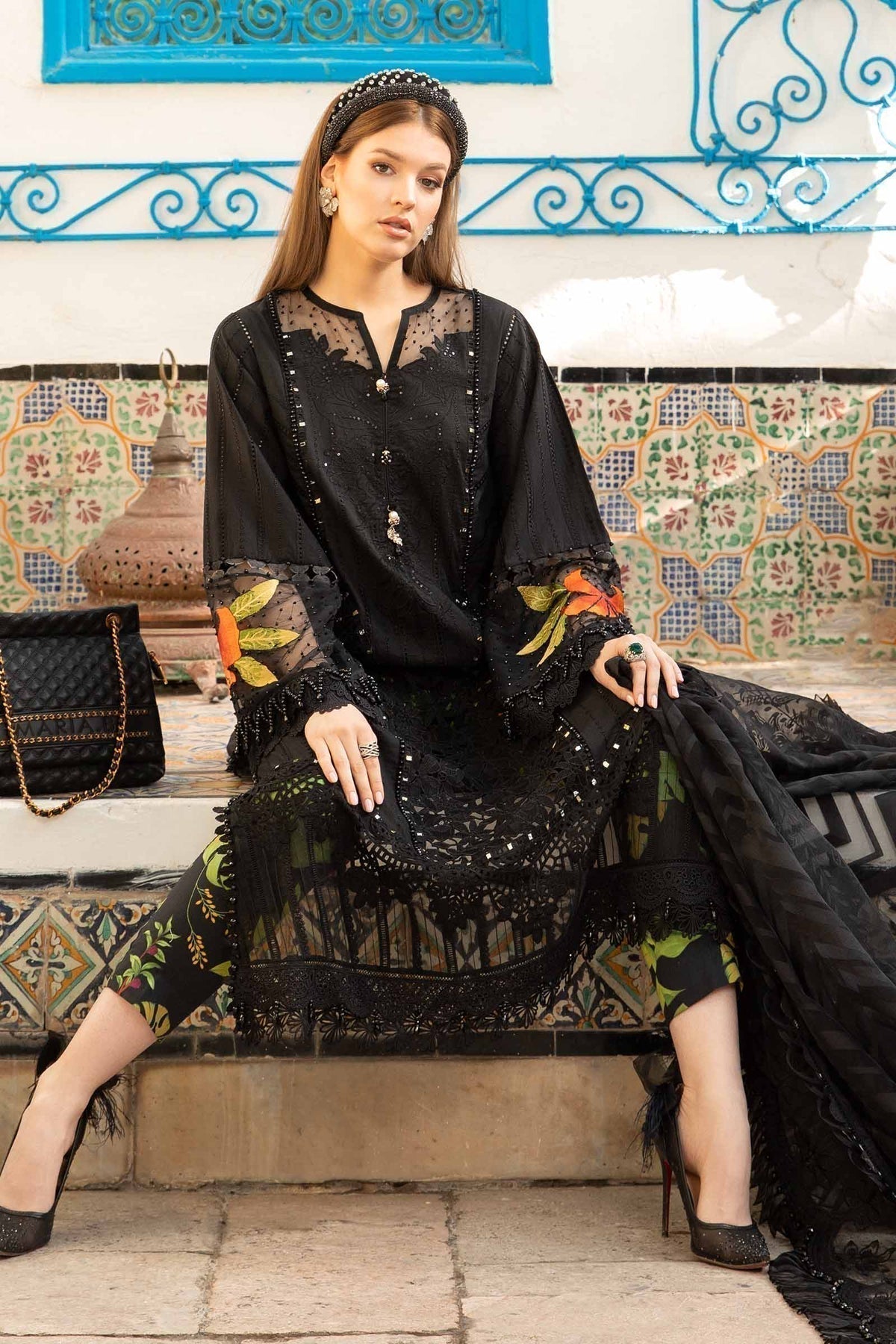 Maria B | Voyage a' Luxe Lawn | D-2408-B - House Of Anaya