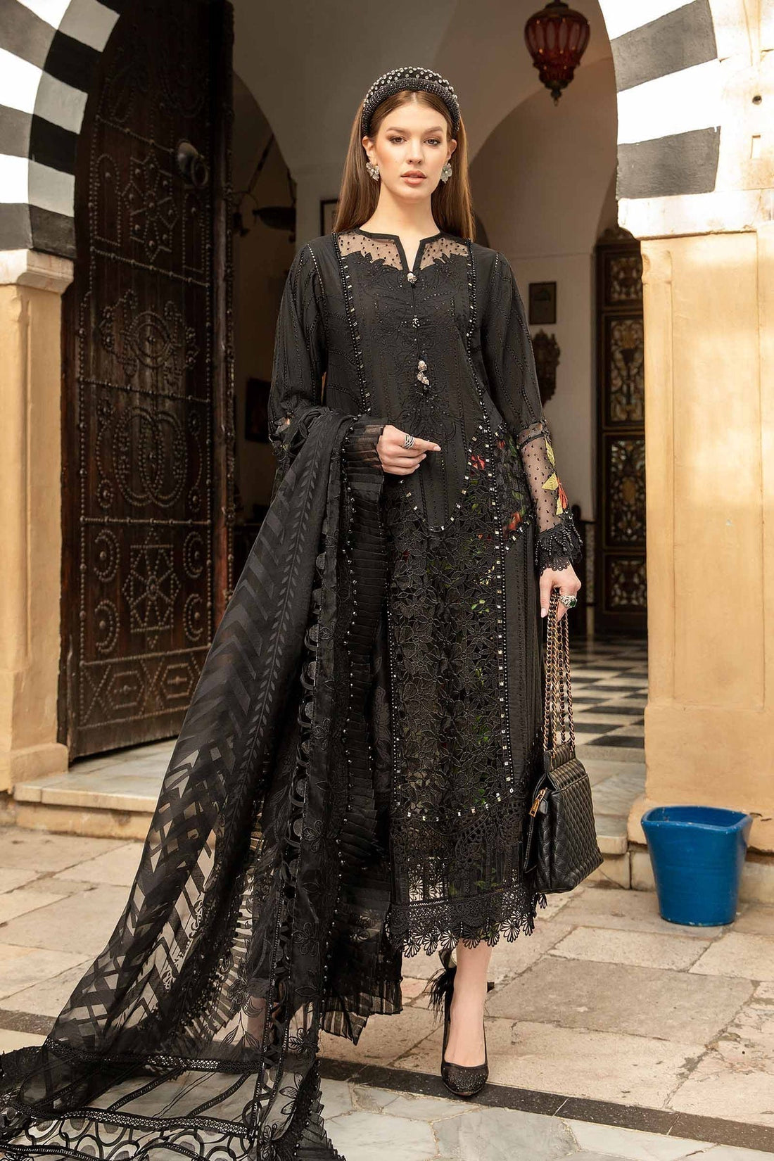 Maria B | Voyage a' Luxe Lawn | D-2408-B - House Of Anaya