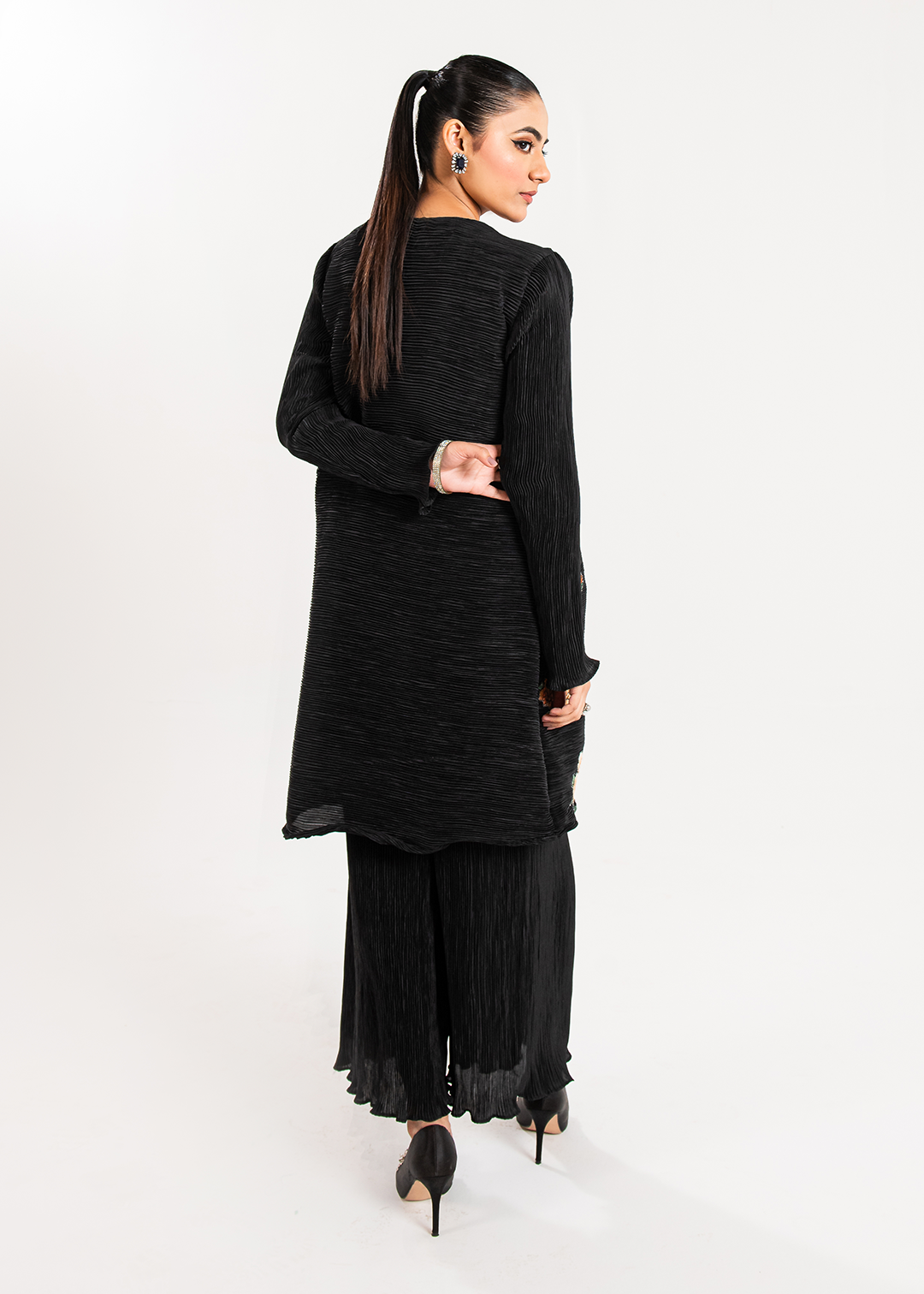 Maria Osama Khan | Claire Pleated Silk | Twilight - House Of Anaya