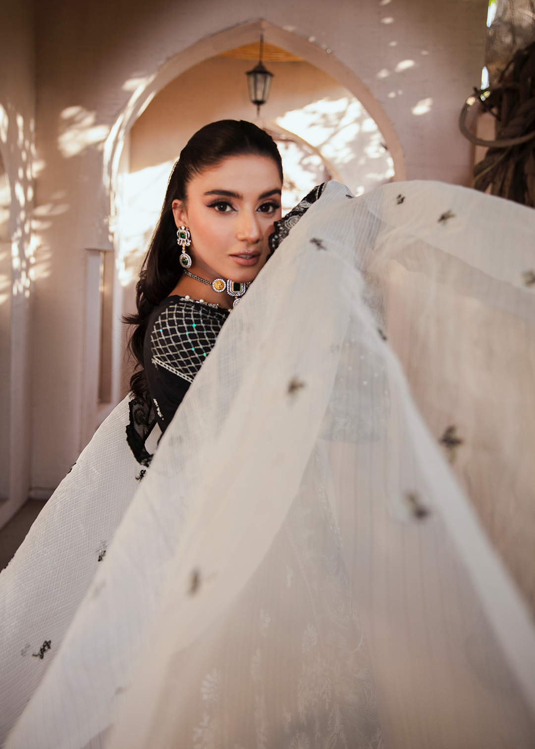 Maria Osama Khan | Rang e Noor Eid Edit | Neel Kamal-Black - House Of Anaya