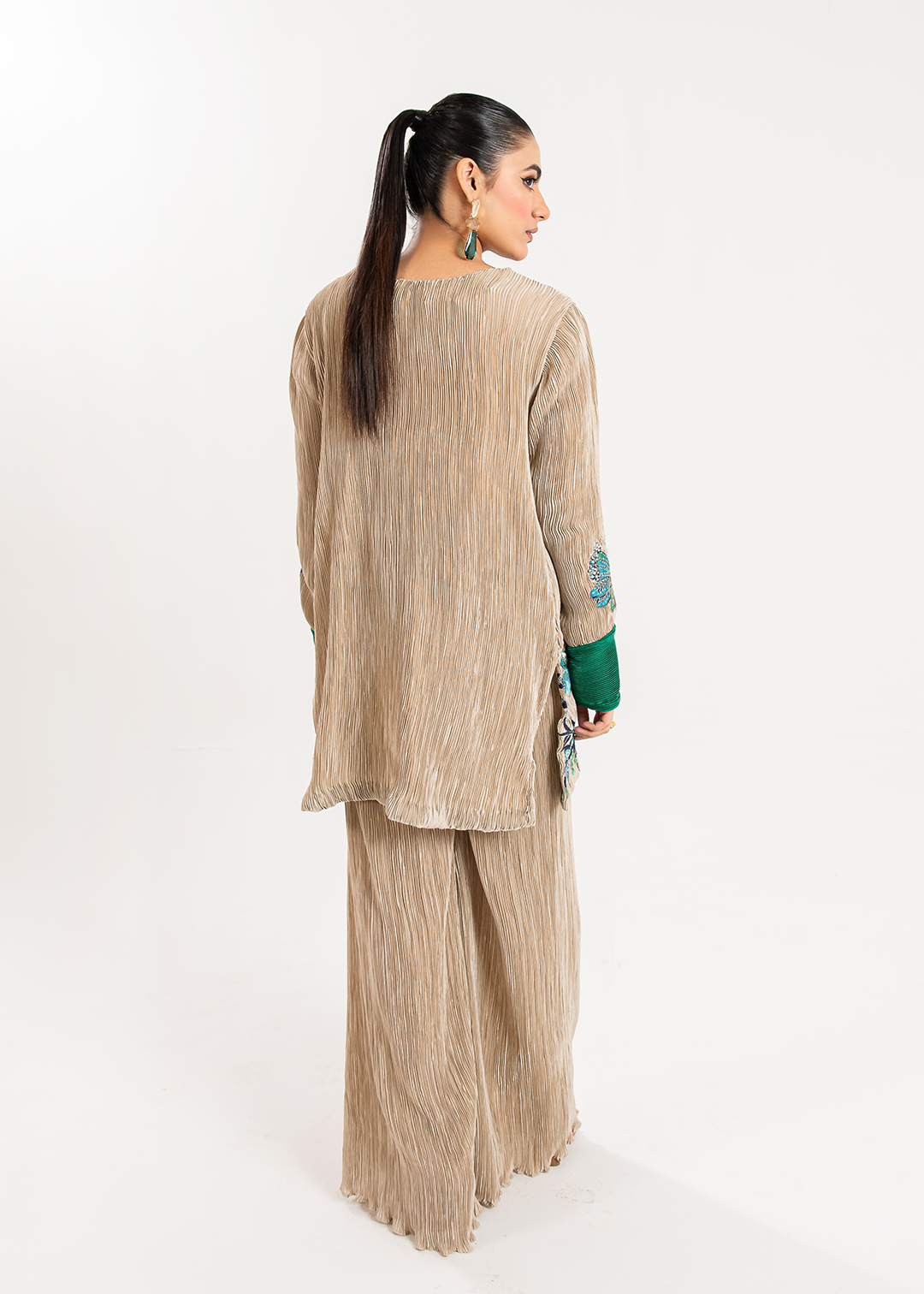 Maria Osama Khan | Claire Pleated Silk | Stardust - House Of Anaya